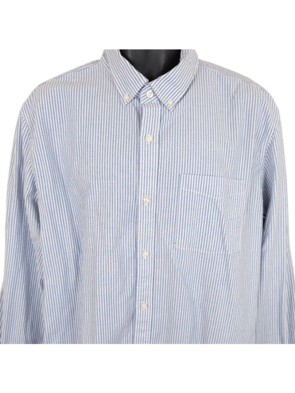 Gap Striped Shirt Mens Size XL Blue Long Sleeve Standard Fit